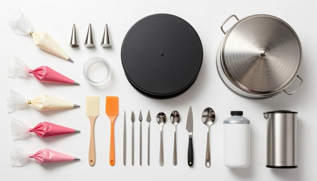 cake decorating tools and supplies layout
