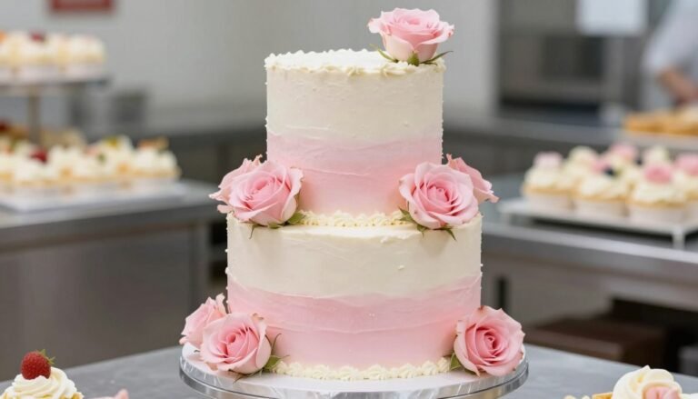 cake designs birthday pink elegant multi-tier celebration
