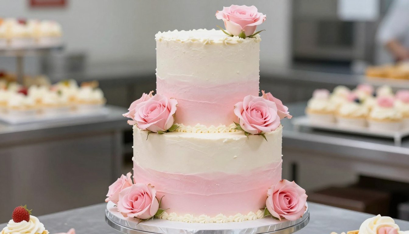 cake designs birthday pink elegant multi-tier celebration