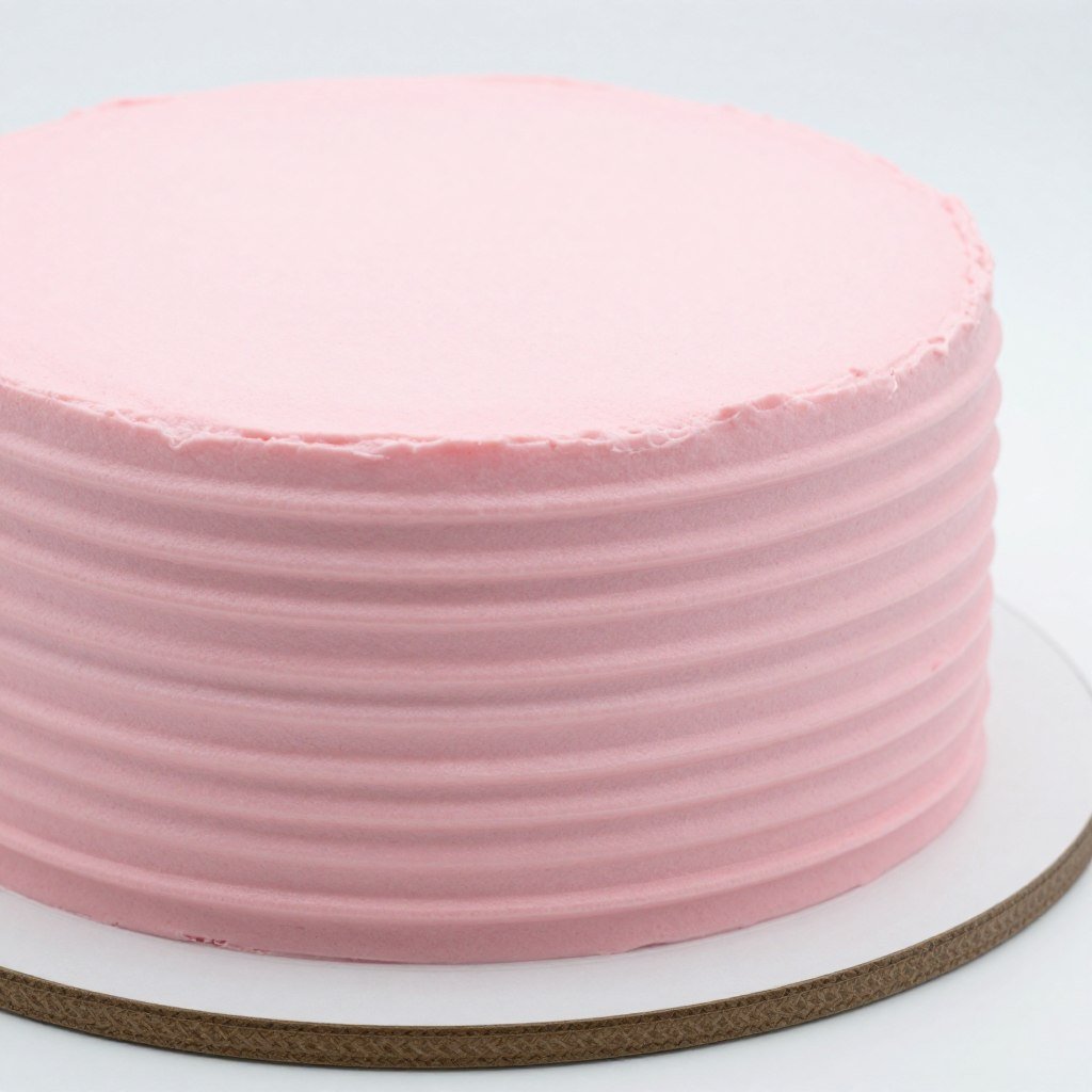 cake pink with combed buttercream sides cake pink with combed buttercream sides