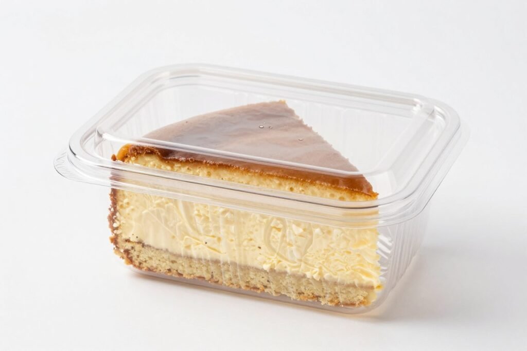 cake slice in storage container