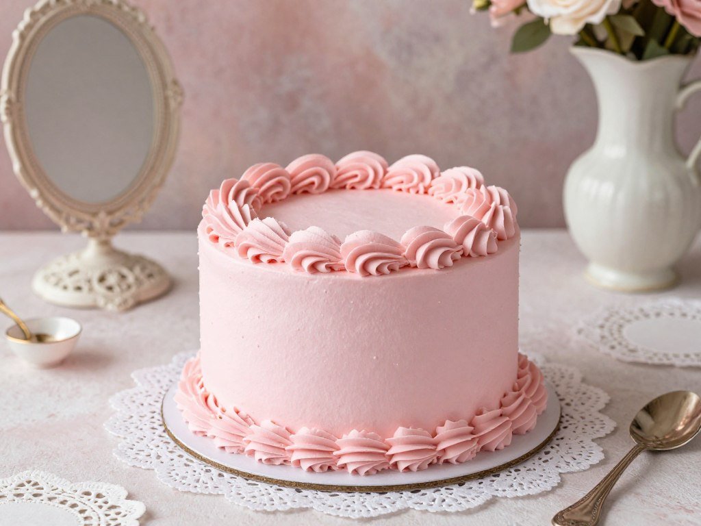cake styling with vintage props and aesthetic background
