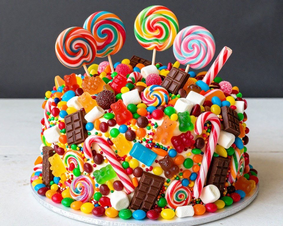 candy land birthday cake covered in colorful sweets candy land birthday cake covered in colorful sweets