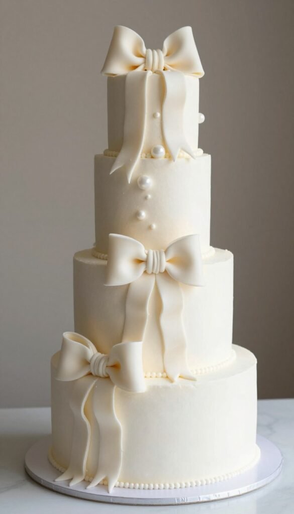 cascading bows in graduated sizes