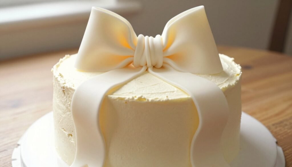charming imperfect beginner bow cake