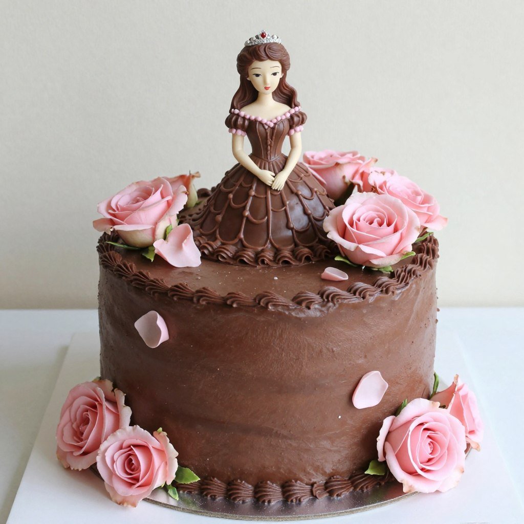 chocolate birthday cake pink