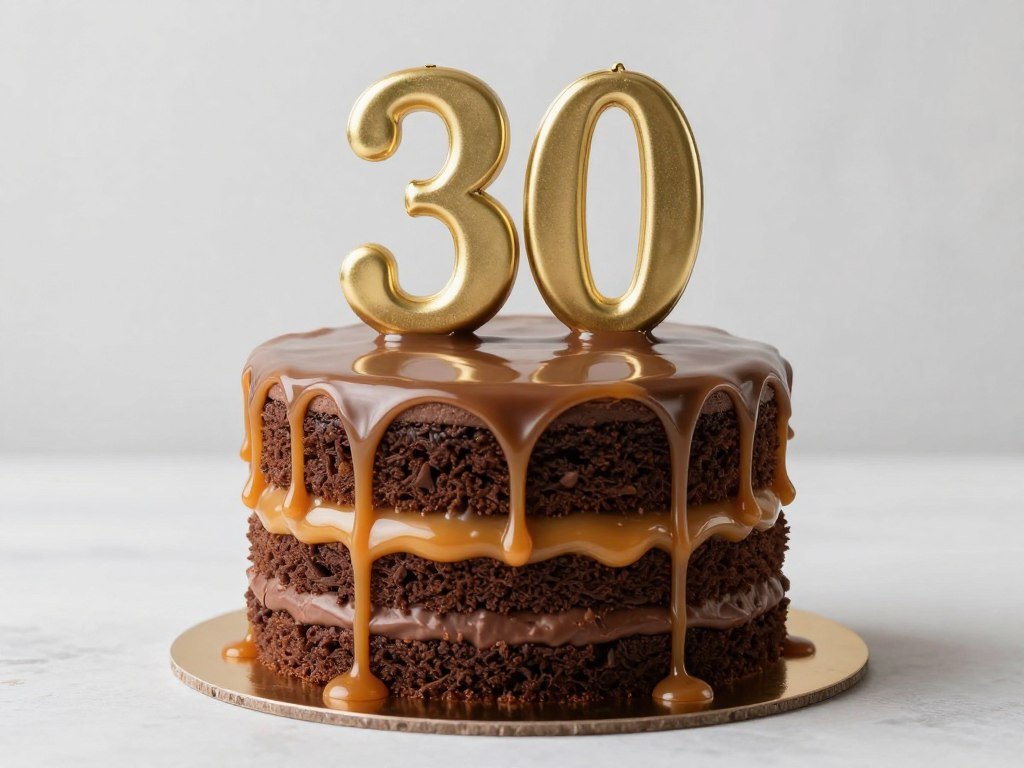 chocolate caramel birthday cake for men
