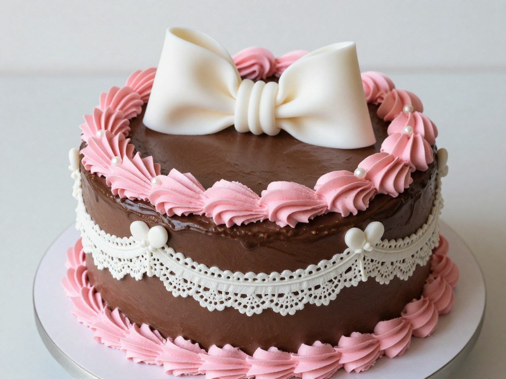 chocolate coquette aesthetic cake