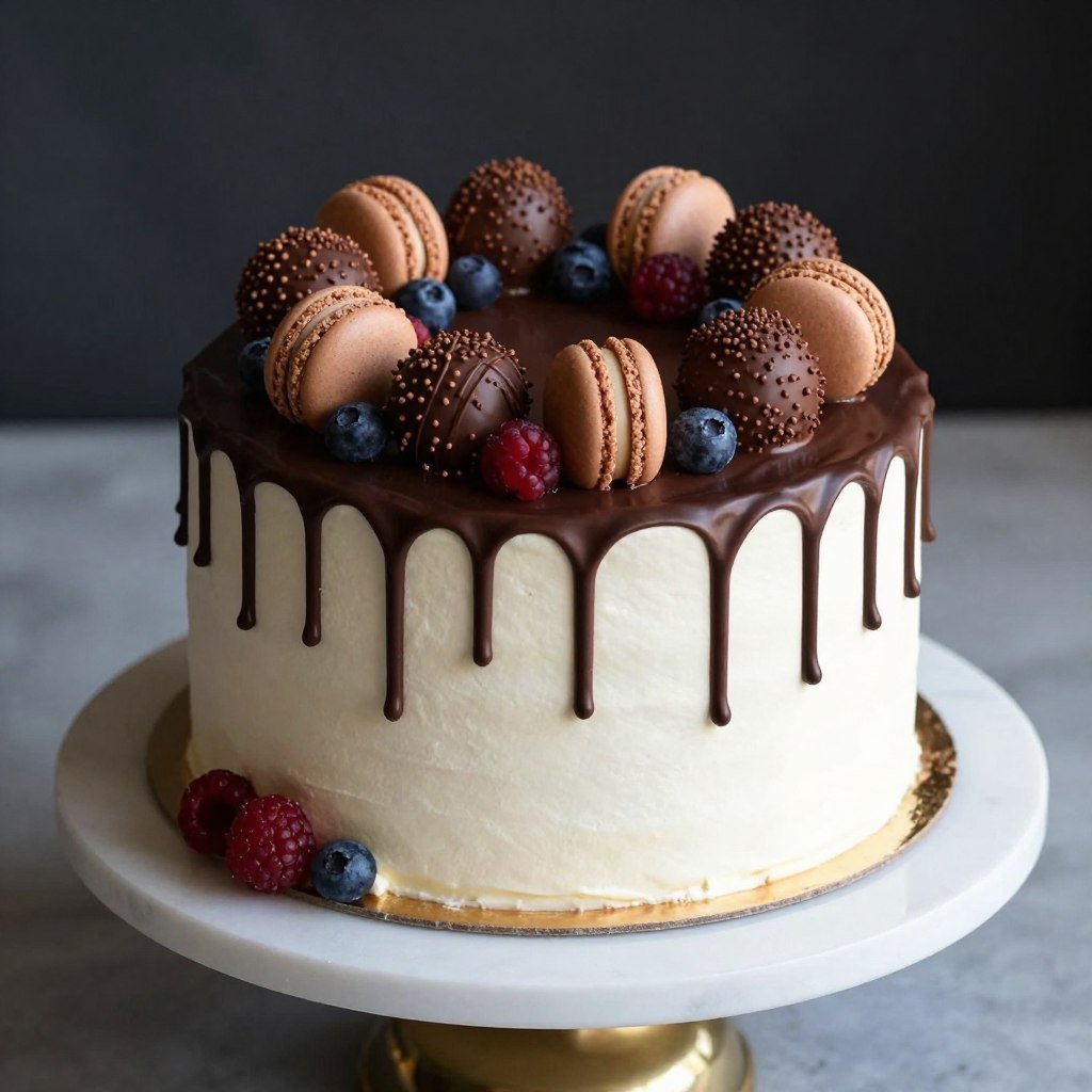 chocolate drip birthday cake with toppings chocolate drip birthday cake with toppings