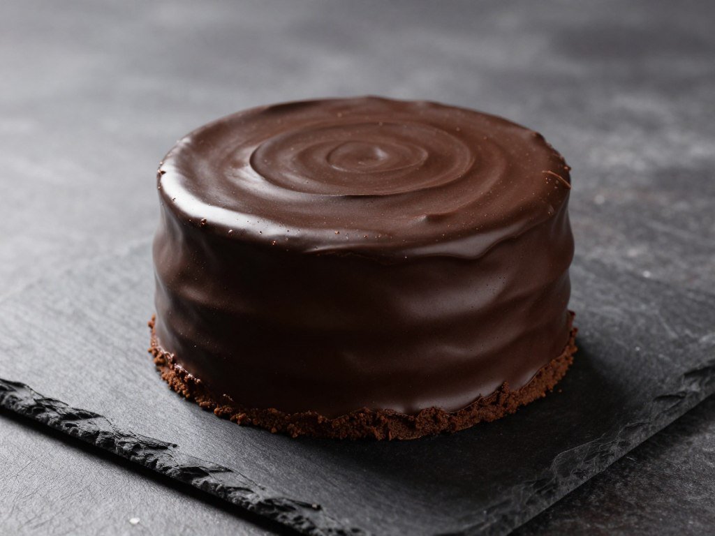 chocolate minimalist birthday cake with ganache