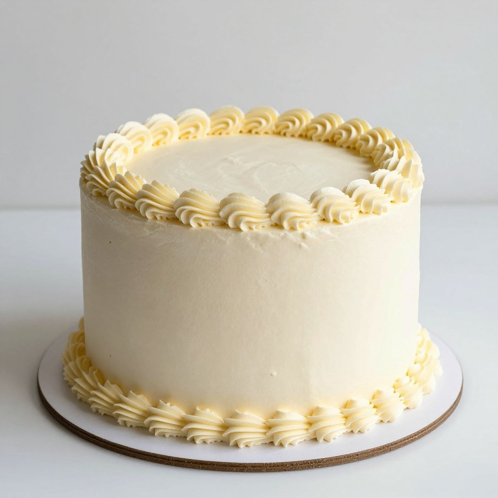 classic vintage cake with smooth buttercream
