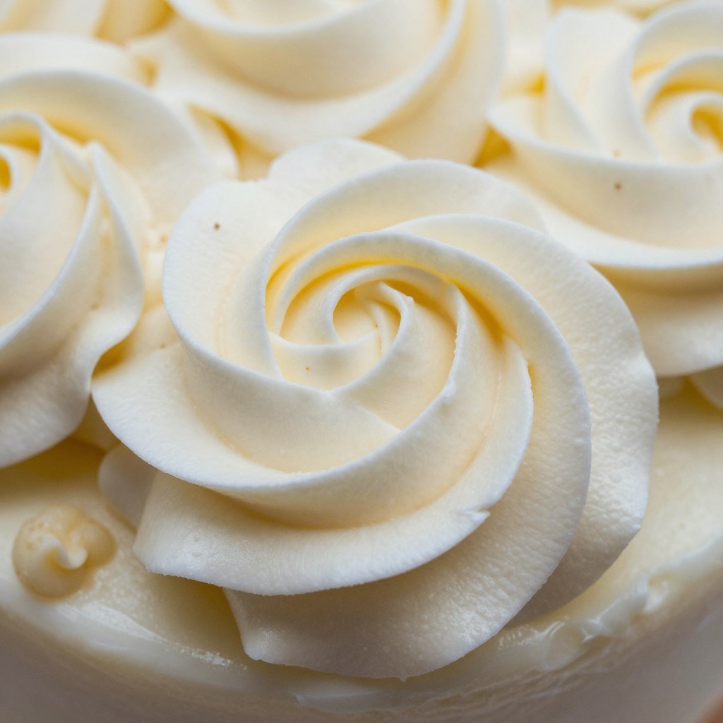 close-up of buttercream roses on a floral birthday cake