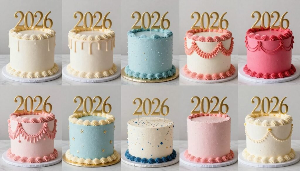 collage showing multiple trending birthday cake designs 2026 in celebration setting collage showing multiple trending birthday cake designs 2026 in celebration setting