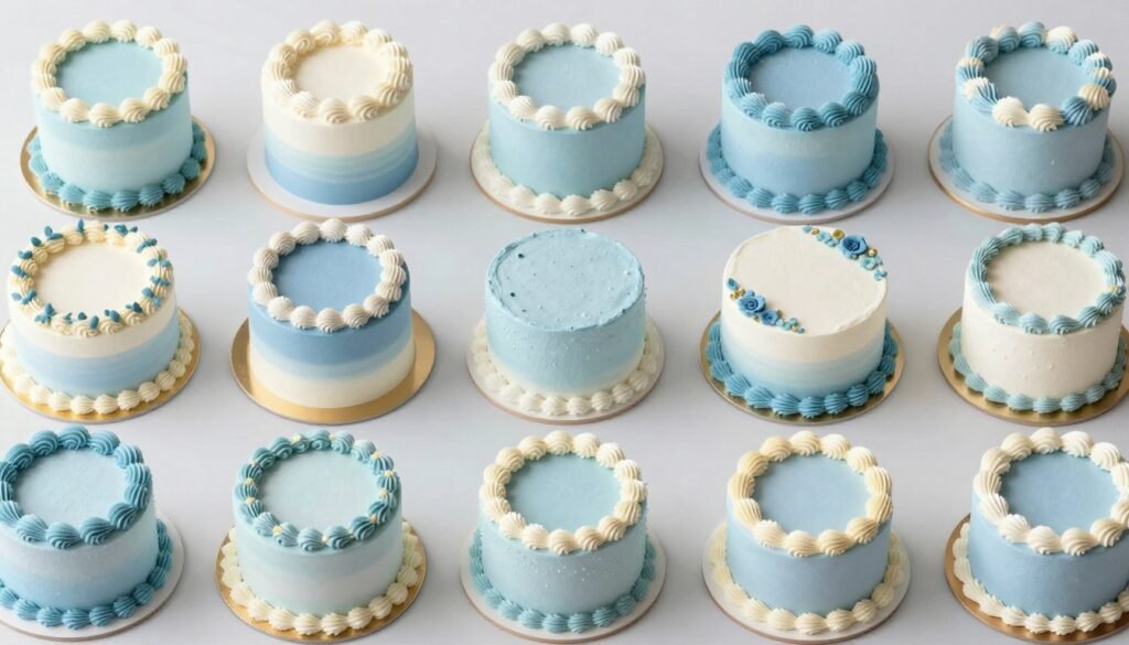 collection of aesthetic cake designs coquette blue various styles showcase collection of aesthetic cake designs coquette blue various styles showcase