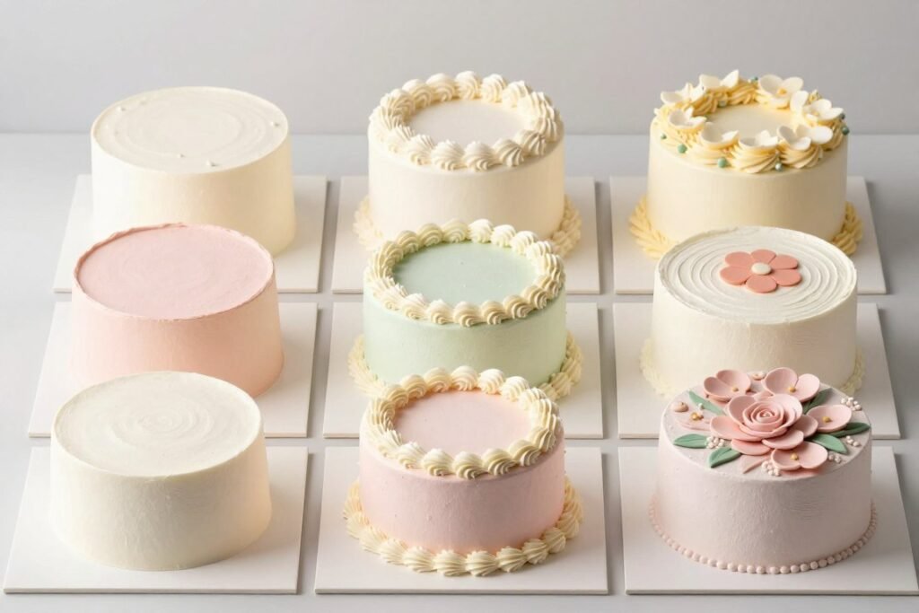 collection of aesthetic cake designs korean style showcasing various techniques collection of aesthetic cake designs korean style showcasing various techniques