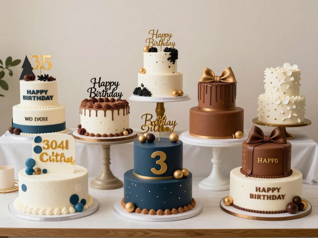 collection of diverse birthday cake designs for men showcasing various styles collection of diverse birthday cake designs for men showcasing various styles