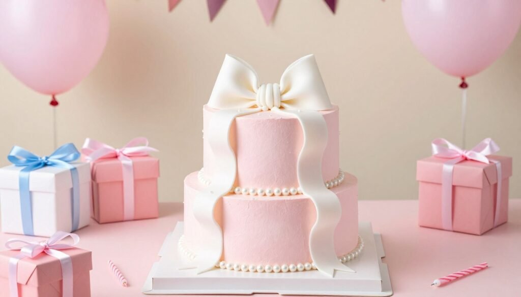 coquette birthday cake celebration