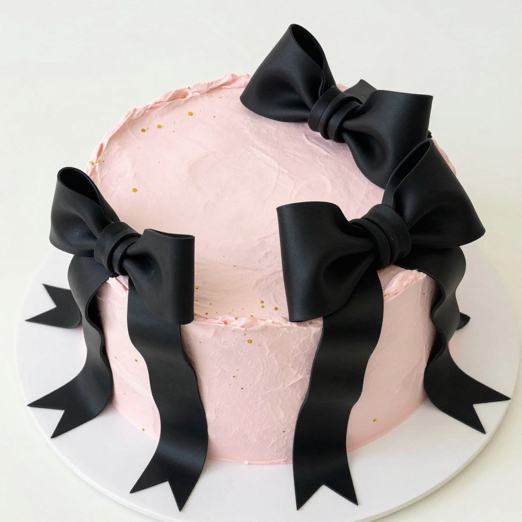 coquette cake with bow cluster design coquette cake with bow cluster design