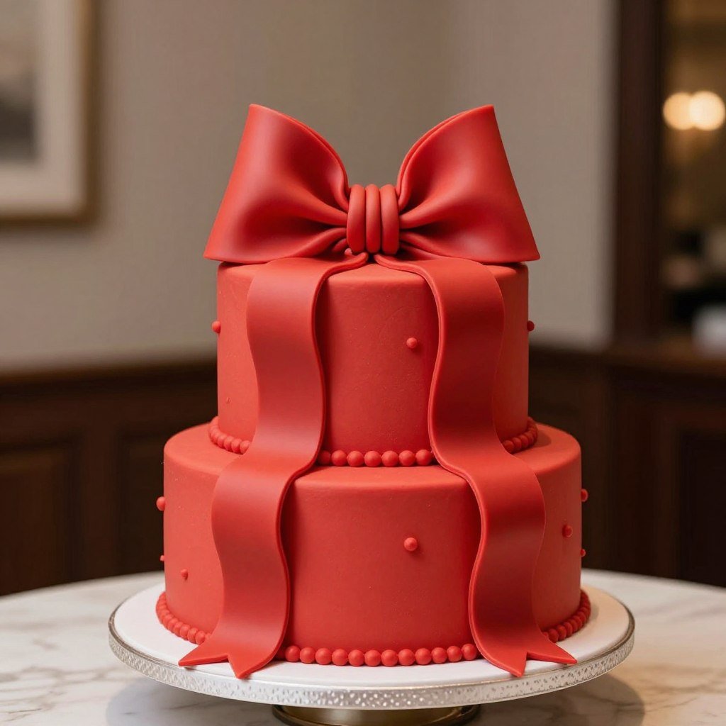 coquette cake with satin bow topper coquette cake with satin bow topper