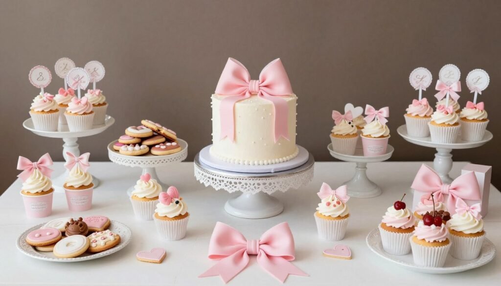 coquette dessert table display