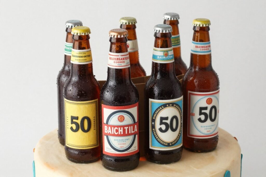 craft beer six pack birthday cake design