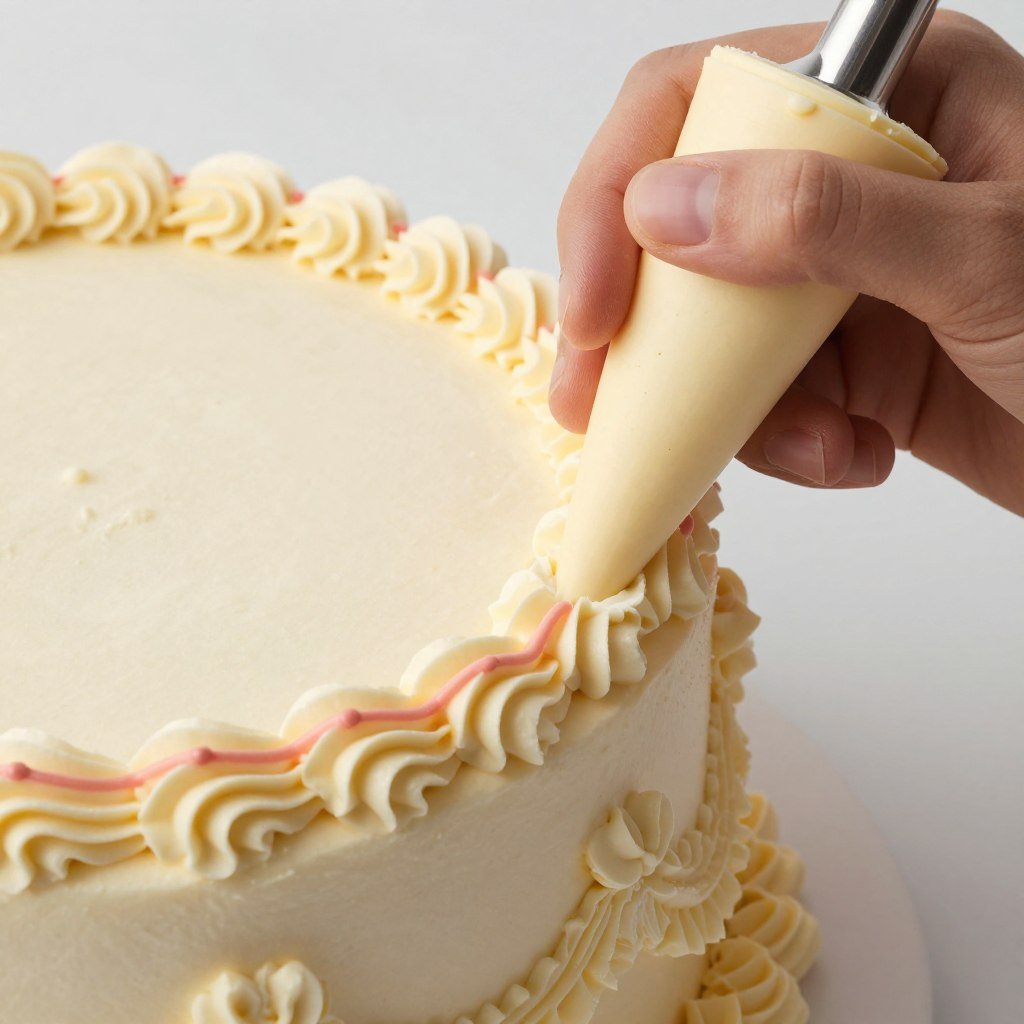 creating vintage cake borders with buttercream
