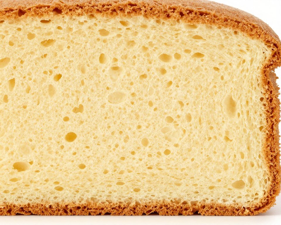cross-section of moist oil-based sponge cake showing tender crumb structure cross-section of moist oil-based sponge cake showing tender crumb structure