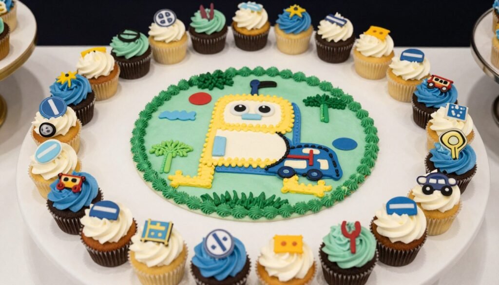 cupcake arrangement forming birthday cake design for boys cupcake arrangement forming birthday cake design for boys