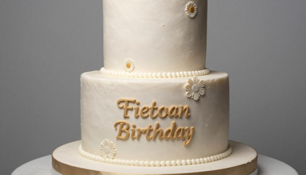 custom sculpted fondant birthday cake