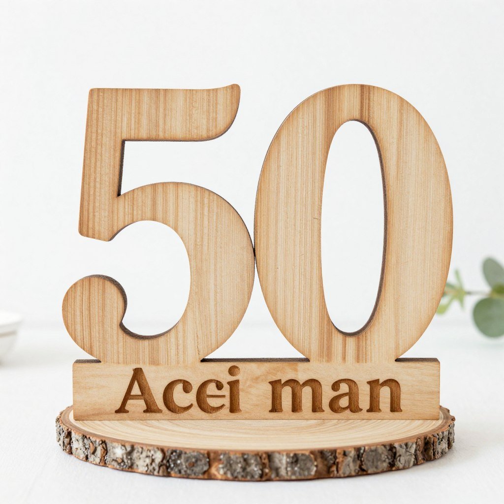 custom wooden cake topper