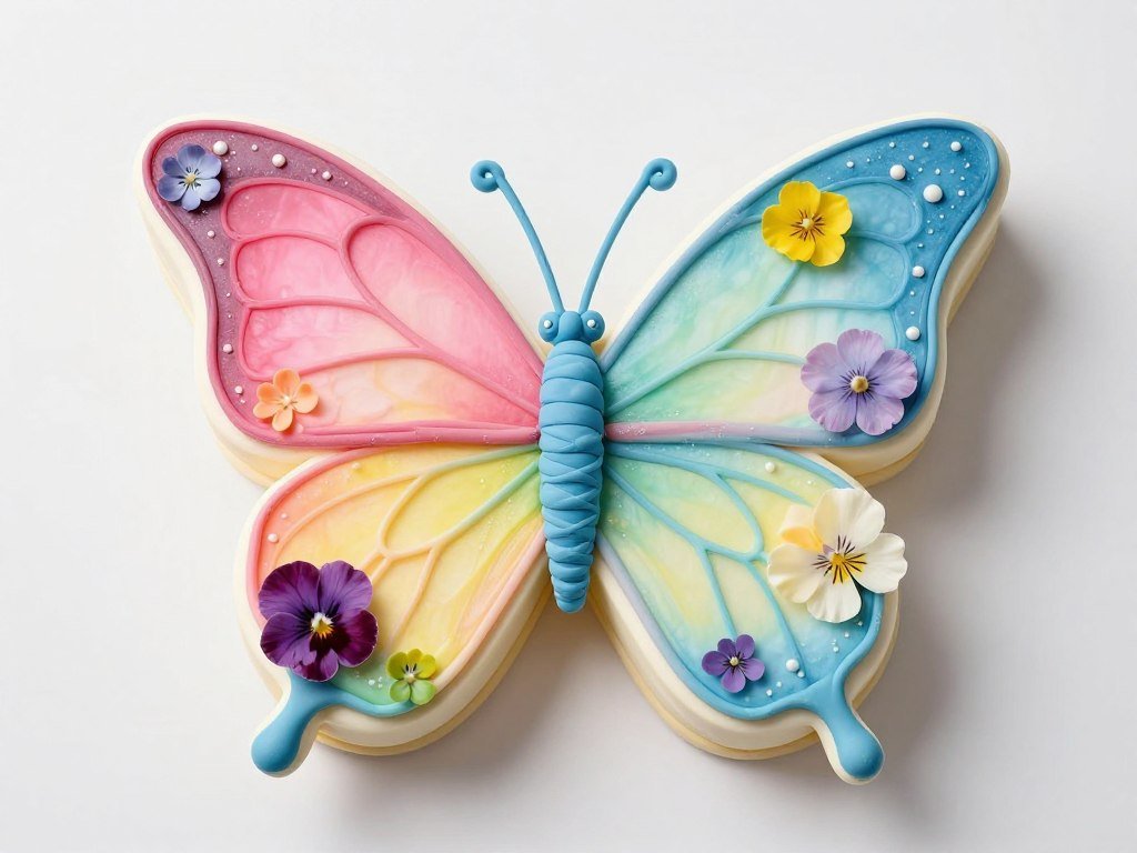 cute animal bug cake with colorful butterfly design cute animal bug cake with colorful butterfly design