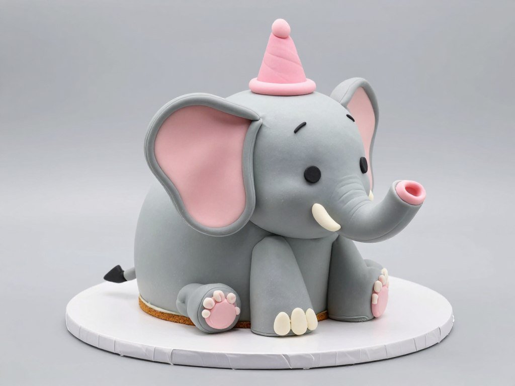 cute animal themed birthday cake with elephant design using fondant and buttercream cute animal themed birthday cake with elephant design using fondant and buttercream