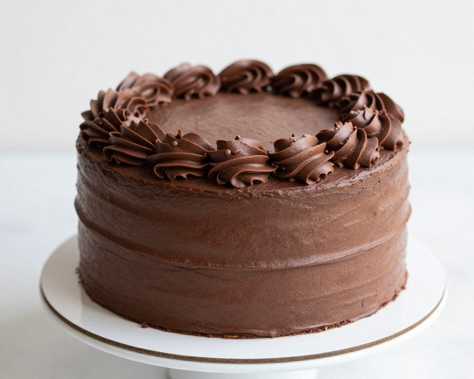 dark chocolate birthday cake