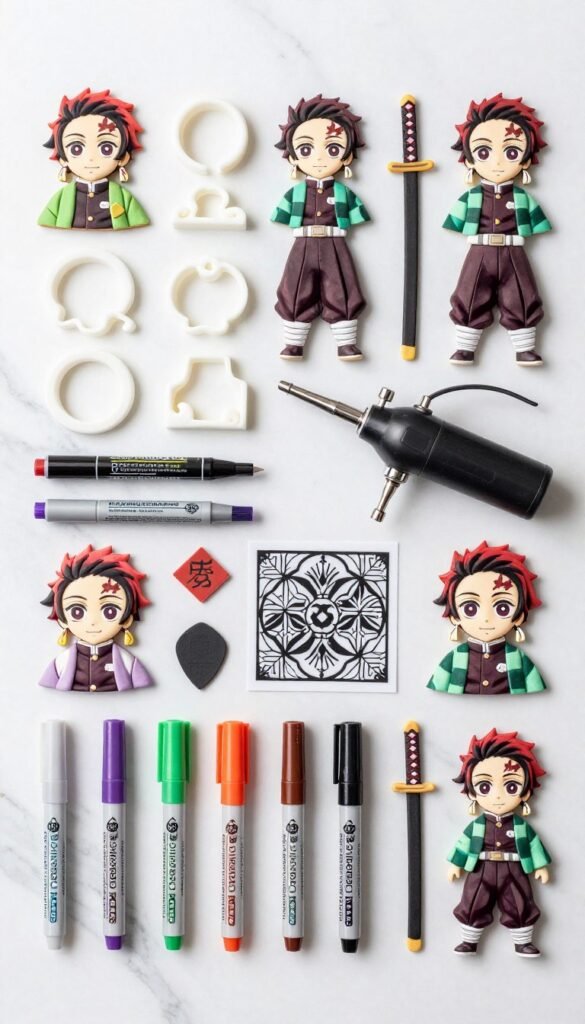 demon slayer cake decorating supplies including fondant tools and character molds demon slayer cake decorating supplies including fondant tools and character molds