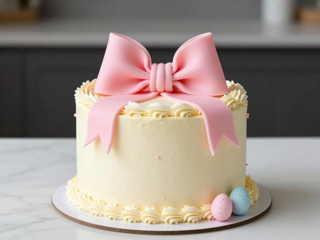 easter bow cake design