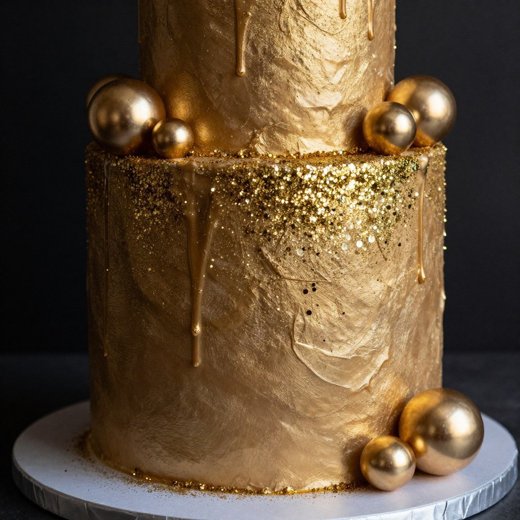 edible glitter and gold accents on cake edible glitter and gold accents on cake