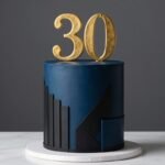 elegant 30th birthday cake for him with modern design