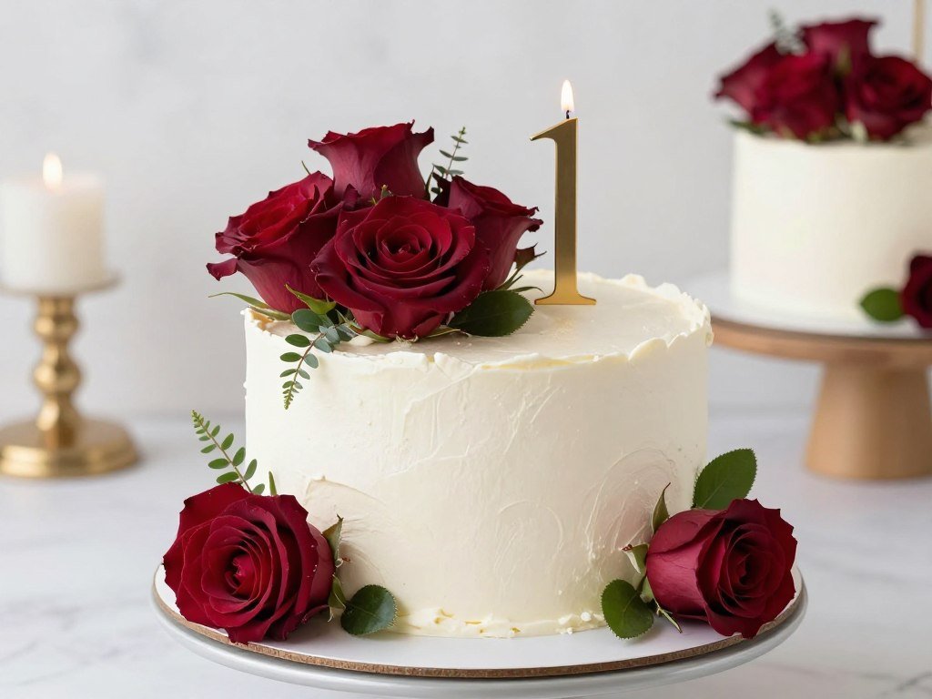 elegant birthday cake decorated with fresh flowers and masculine design elegant birthday cake decorated with fresh flowers and masculine design