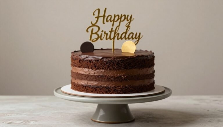 elegant birthday cake design for boyfriend with chocolate layers