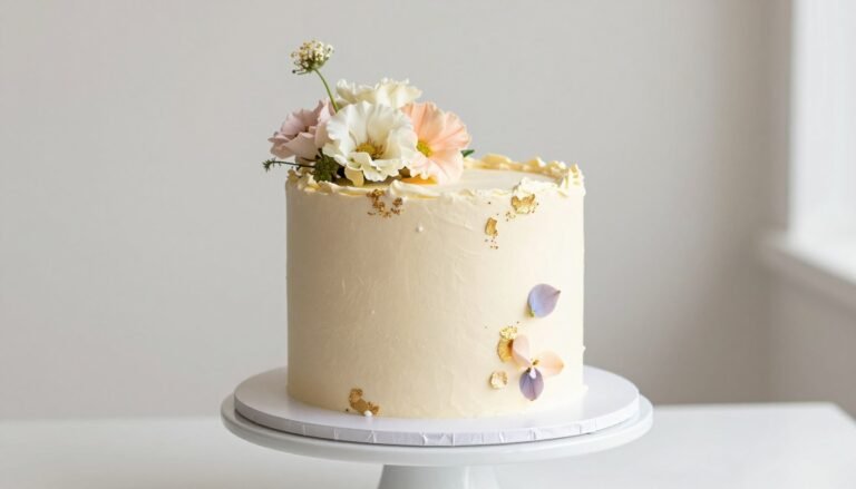 elegant birthday cake designs unique for women with flowers and gold accents