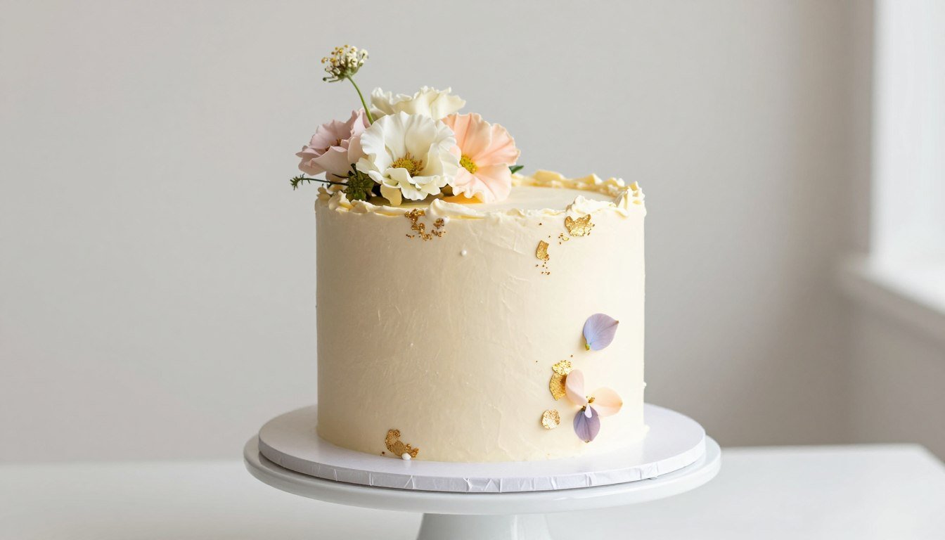 elegant birthday cake designs unique for women with flowers and gold accents