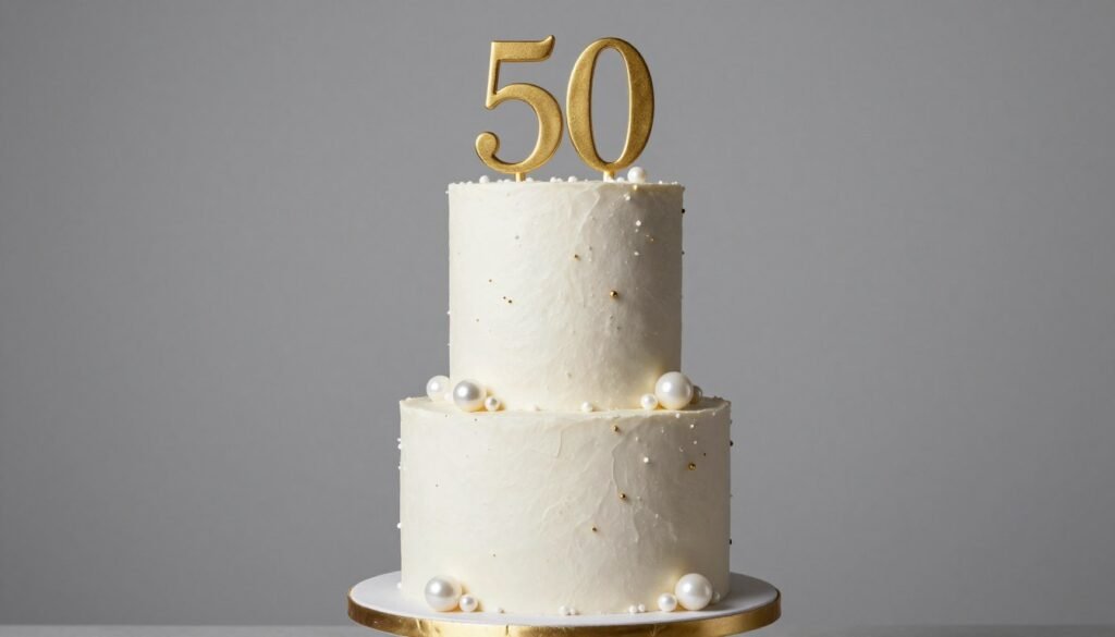 elegant cake decorated with edible pearls