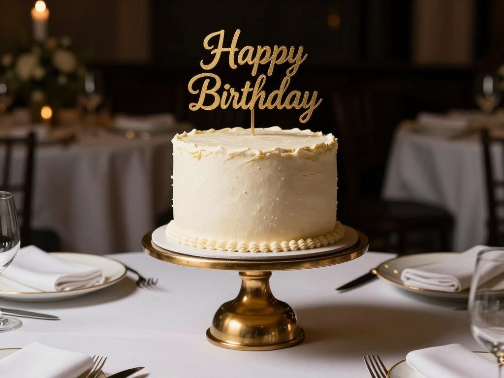 elegant cake stand presentation for 60th birthday celebration