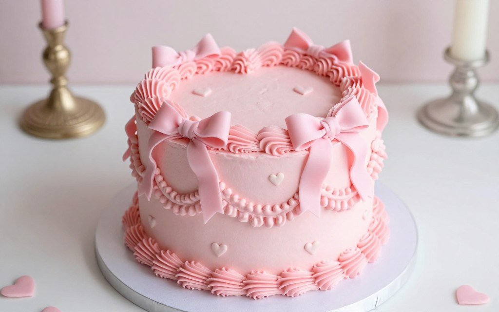 engagement party coquette cake design