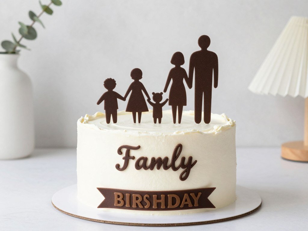 family themed birthday cake