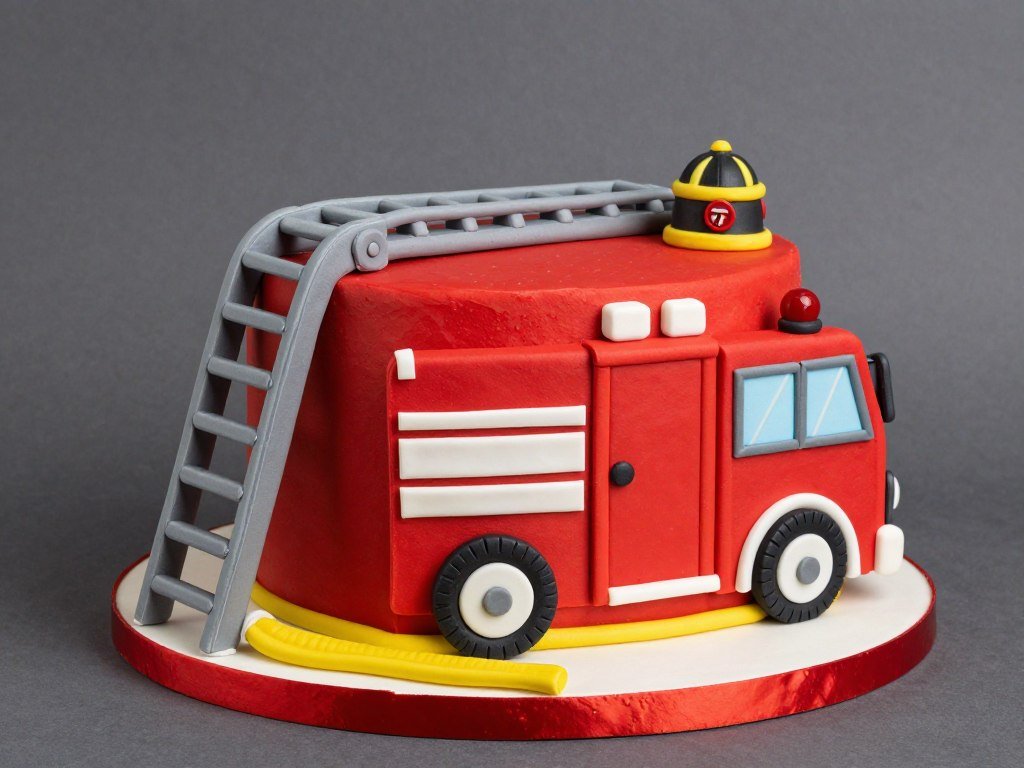 fire engine birthday cake with ladder and hose fire engine birthday cake with ladder and hose