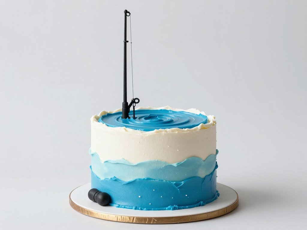 fishing themed simple cake