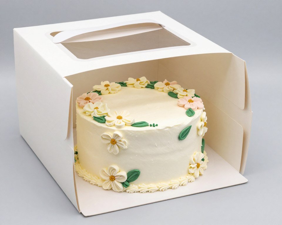 floral birthday cake ready for delivery