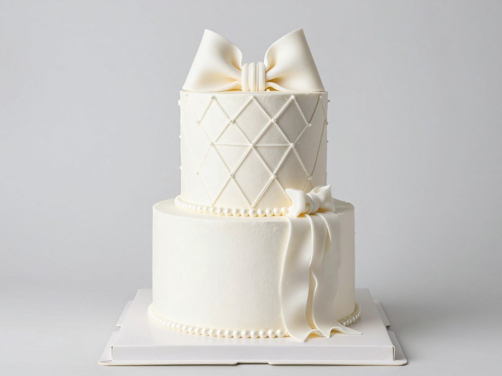 geometric and romantic elements combined on white coquette birthday cake geometric and romantic elements combined on white coquette birthday cake