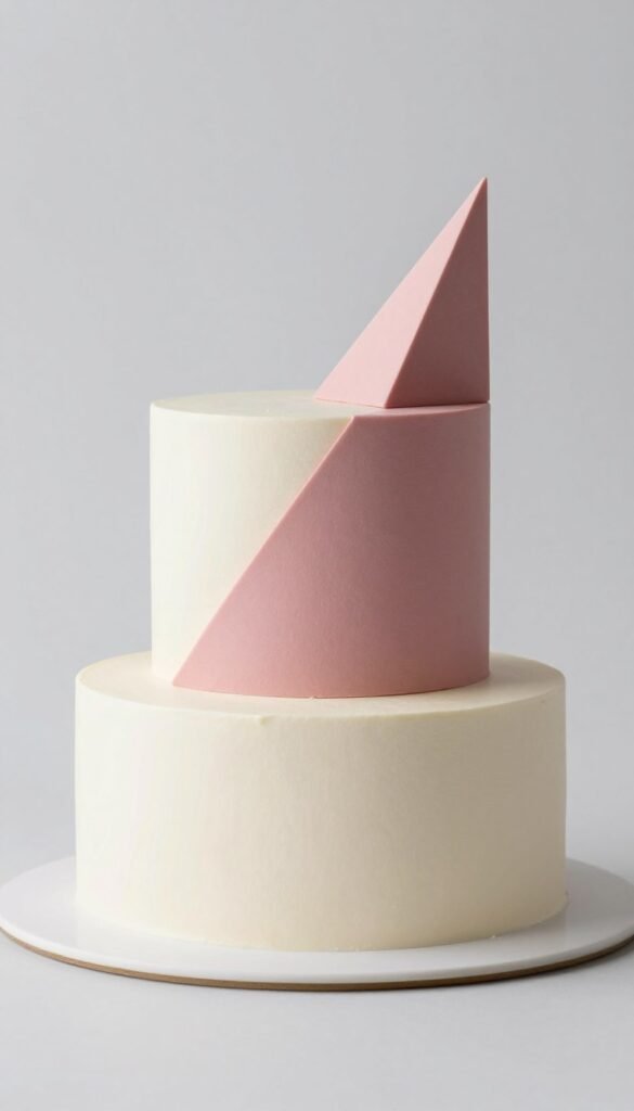 geometric color blocked korean cake with asymmetric design geometric color blocked korean cake with asymmetric design